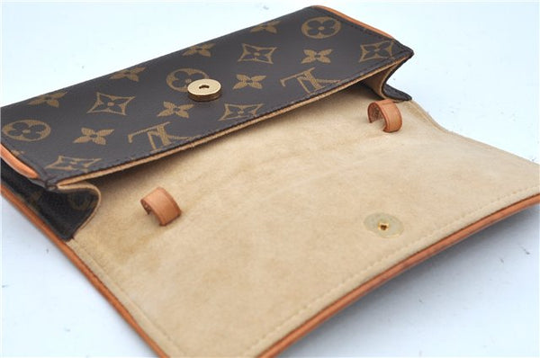 Authentic Louis Vuitton Monogram Pochette Twin PM Shoulder Bag M51854 LV J9339