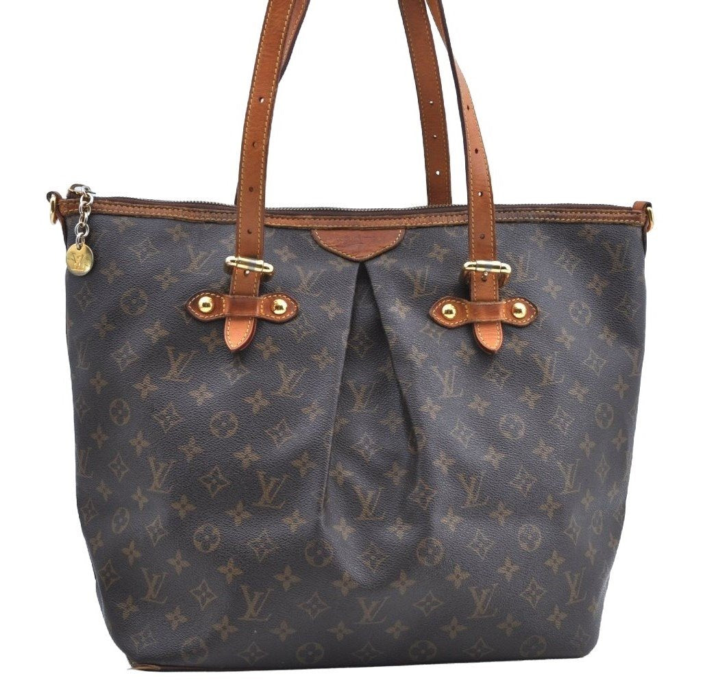 Authentic Louis Vuitton Monogram Palermo GM Shoulder Tote Bag LV Junk J9340