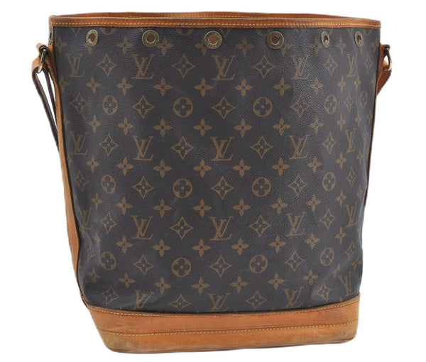 Authentic Louis Vuitton Monogram Noe Shoulder Drawstring Bag M42224 LV J9342