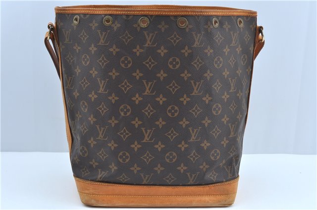 Authentic Louis Vuitton Monogram Noe Shoulder Drawstring Bag M42224 LV J9342