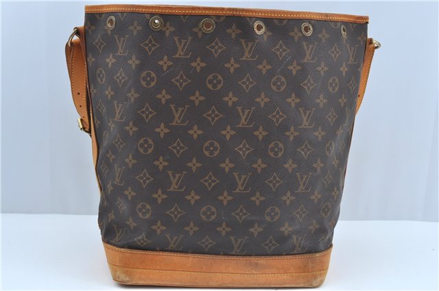 Authentic Louis Vuitton Monogram Noe Shoulder Drawstring Bag M42224 LV J9342