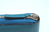 Authentic GUCCI Interlocking G Long Zippy Wallet Purse Leather 449347 Blue J9355