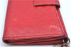 Authentic GUCCI Micro Guccissima Charm Leather Long Wallet 282540 Red J9360