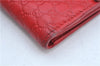 Authentic GUCCI Micro Guccissima Charm Leather Long Wallet 282540 Red J9360