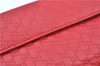 Authentic GUCCI Micro Guccissima Charm Leather Long Wallet 282540 Red J9360