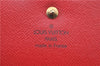 Authentic Louis Vuitton Epi Portefeuille Elise Bifold Wallet Purse Red LV J9362