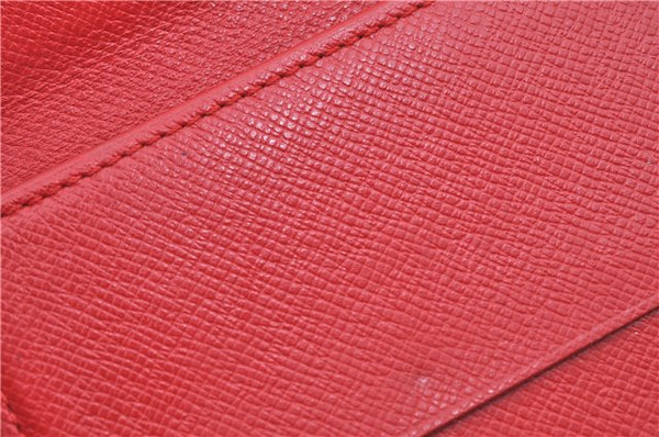 Authentic Louis Vuitton Epi Portefeuille Elise Bifold Wallet Purse Red LV J9362