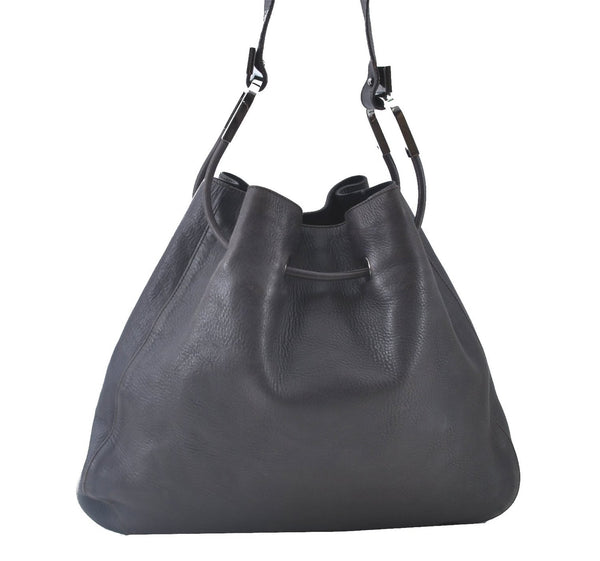 Authentic GUCCI Shoulder Hand Bag Leather 0013746 Brown J9368