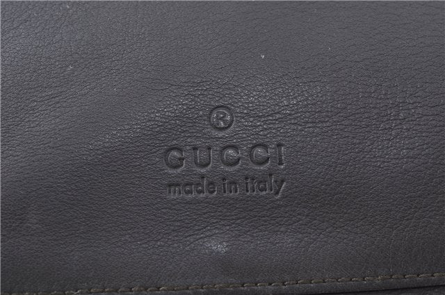 Authentic GUCCI Shoulder Hand Bag Leather 0013746 Brown J9368