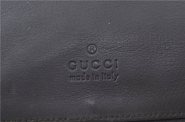 Authentic GUCCI Shoulder Hand Bag Leather 0013746 Brown J9368