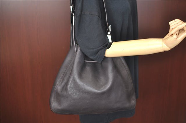 Authentic GUCCI Shoulder Hand Bag Leather 0013746 Brown J9368