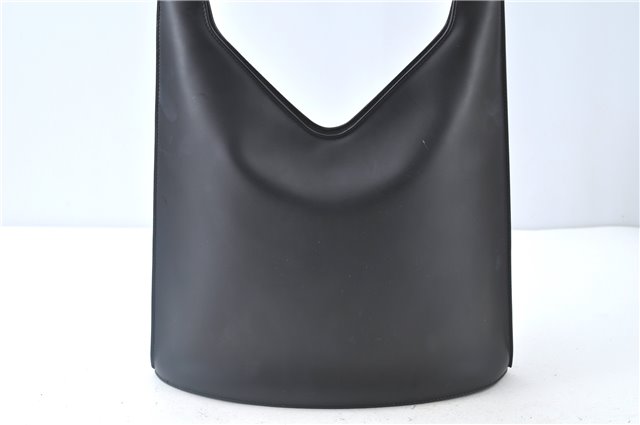 Authentic GUCCI Shoulder Hand Bag Purse Leather Black J9369