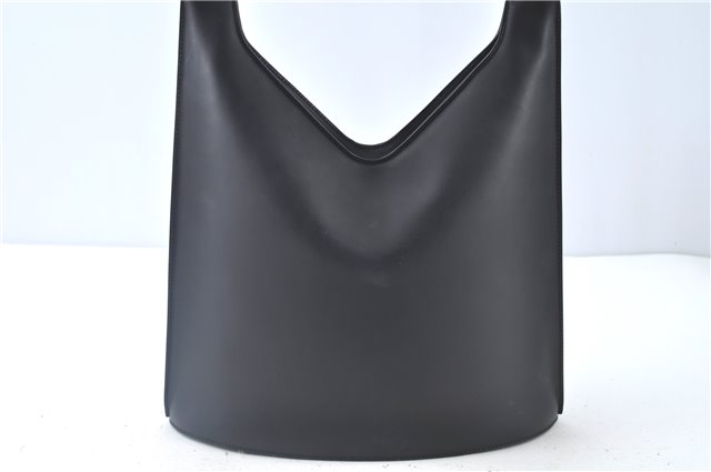 Authentic GUCCI Shoulder Hand Bag Purse Leather Black J9369