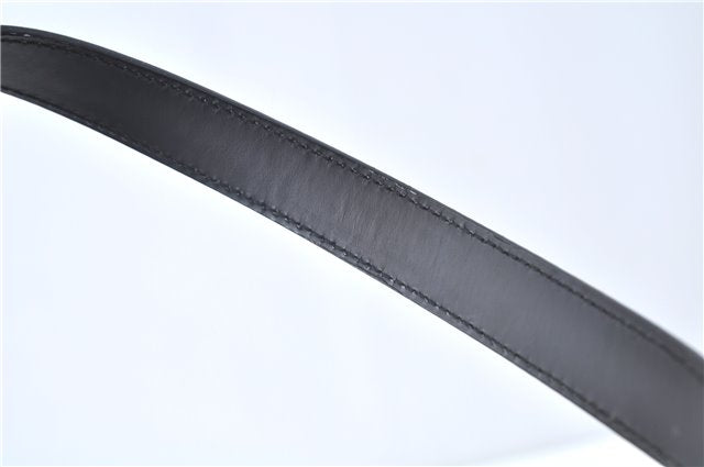 Authentic GUCCI Shoulder Hand Bag Purse Leather Black J9369