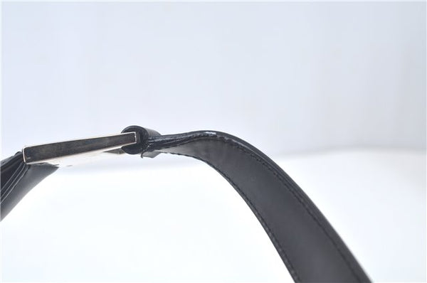 Authentic GUCCI Shoulder Hand Bag Purse Leather Black J9369