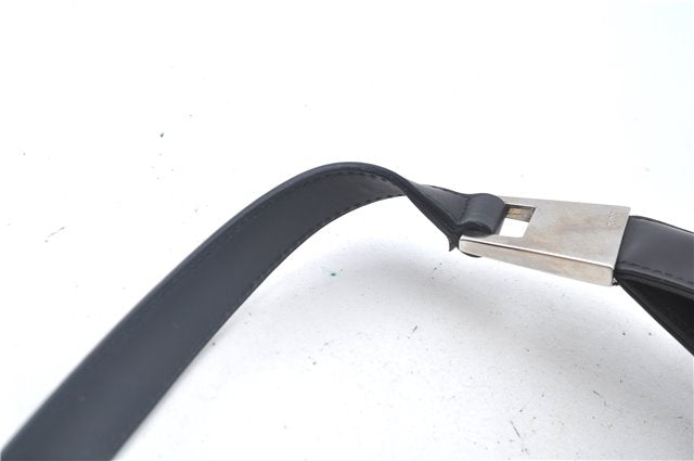 Authentic GUCCI Shoulder Hand Bag Purse Leather Black J9369