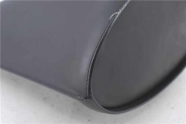 Authentic GUCCI Shoulder Hand Bag Purse Leather Black J9369