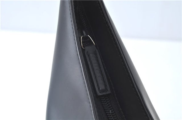 Authentic GUCCI Shoulder Hand Bag Purse Leather Black J9369