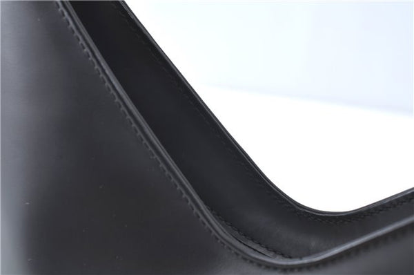 Authentic GUCCI Shoulder Hand Bag Purse Leather Black J9369