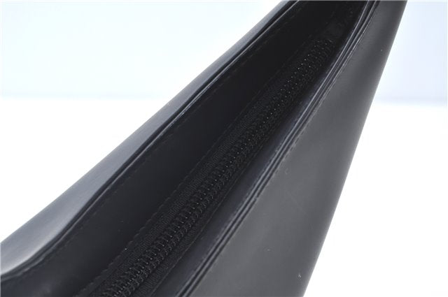 Authentic GUCCI Shoulder Hand Bag Purse Leather Black J9369