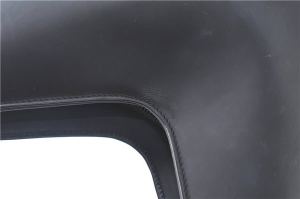 Authentic GUCCI Shoulder Hand Bag Purse Leather Black J9369