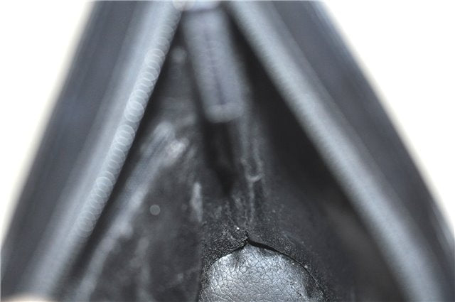 Authentic GUCCI Shoulder Hand Bag Purse Leather Black J9369