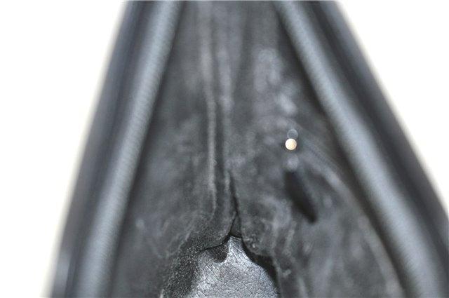 Authentic GUCCI Shoulder Hand Bag Purse Leather Black J9369