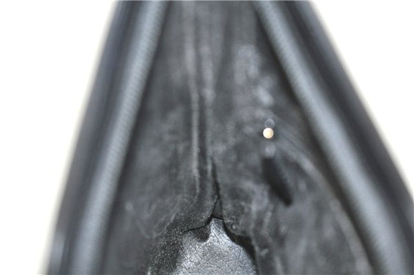 Authentic GUCCI Shoulder Hand Bag Purse Leather Black J9369