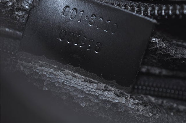 Authentic GUCCI Shoulder Hand Bag Purse Leather Black J9369