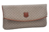 Authentic CELINE Macadam Blason Pattern Clutch Hand Bag PVC Leather Beige J9375