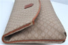 Authentic CELINE Macadam Blason Pattern Clutch Hand Bag PVC Leather Beige J9375
