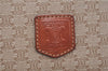 Authentic CELINE Macadam Blason Pattern Clutch Hand Bag PVC Leather Beige J9375