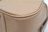 Authentic BURBERRY Vintage Leather Hand Bag Purse Beige Box J9382