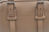 Authentic BURBERRY Vintage Leather Hand Bag Purse Beige Box J9382