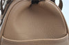 Authentic BURBERRY Vintage Leather Hand Bag Purse Beige Box J9382