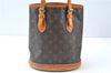 Authentic Louis Vuitton Monogram Bucket PM Shoulder Tote Bag M42238 LV J9386