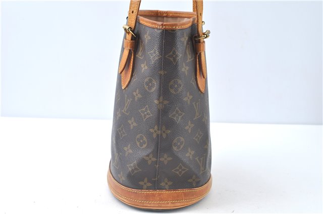 Authentic Louis Vuitton Monogram Bucket PM Shoulder Tote Bag M42238 LV J9386