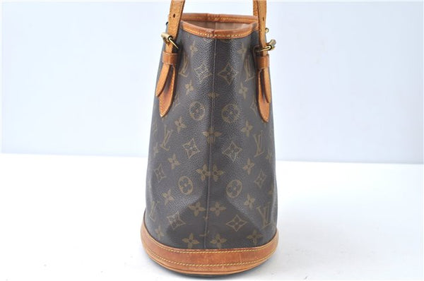 Authentic Louis Vuitton Monogram Bucket PM Shoulder Tote Bag M42238 LV J9386