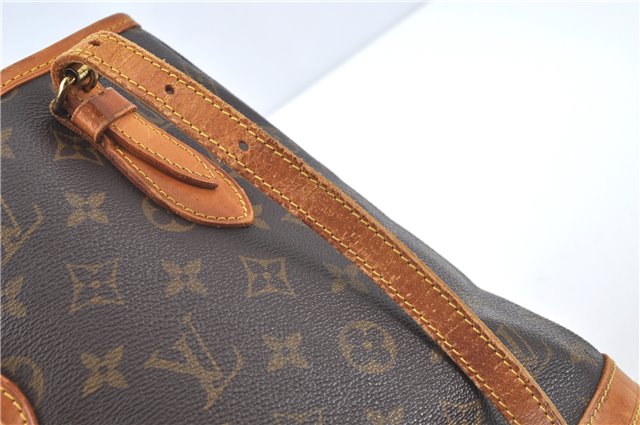 Authentic Louis Vuitton Monogram Bucket PM Shoulder Tote Bag M42238 LV J9386