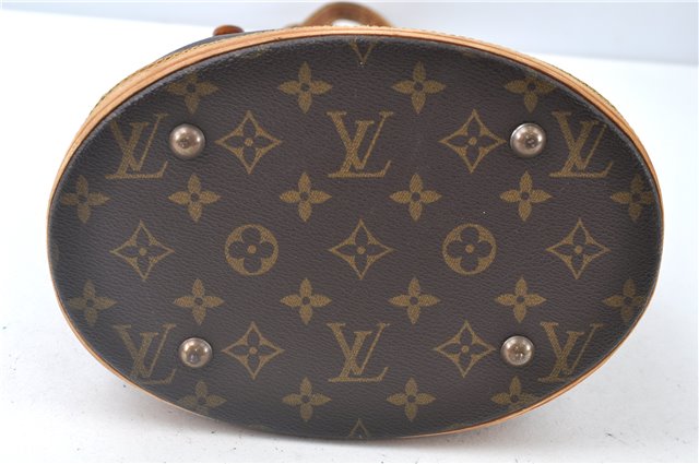 Authentic Louis Vuitton Monogram Bucket PM Shoulder Tote Bag M42238 LV J9386