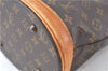 Authentic Louis Vuitton Monogram Bucket PM Shoulder Tote Bag M42238 LV J9386