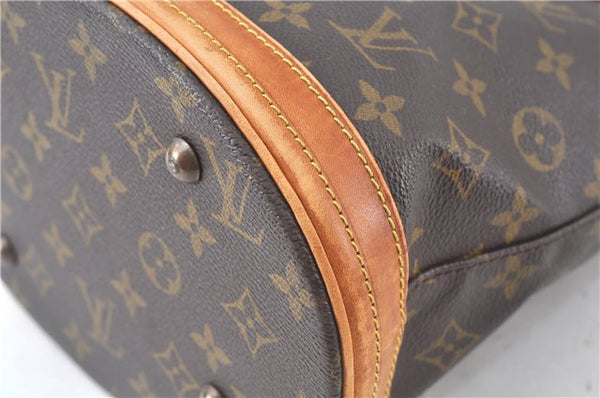 Authentic Louis Vuitton Monogram Bucket PM Shoulder Tote Bag M42238 LV J9386