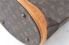 Authentic Louis Vuitton Monogram Bucket PM Shoulder Tote Bag M42238 LV J9386