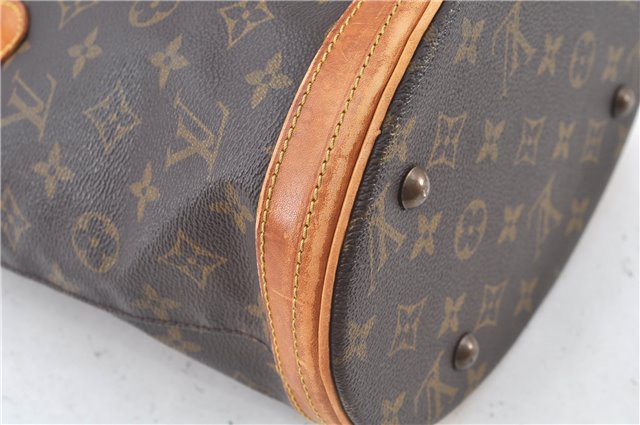 Authentic Louis Vuitton Monogram Bucket PM Shoulder Tote Bag M42238 LV J9386