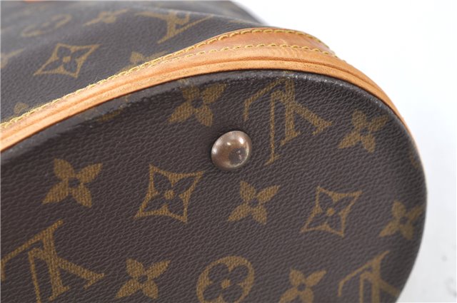 Authentic Louis Vuitton Monogram Bucket PM Shoulder Tote Bag M42238 LV J9386