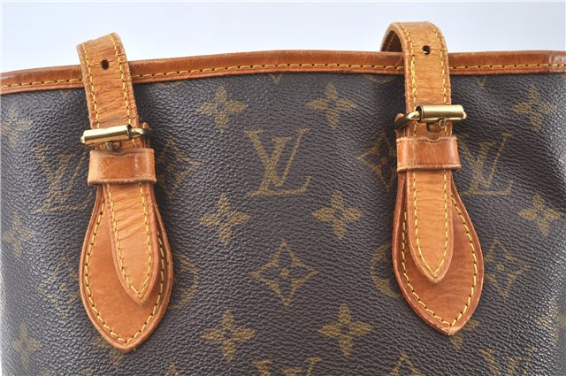 Authentic Louis Vuitton Monogram Bucket PM Shoulder Tote Bag M42238 LV J9386