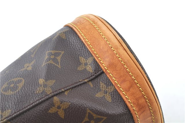 Authentic Louis Vuitton Monogram Bucket PM Shoulder Tote Bag M42238 LV J9386
