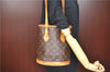 Authentic Louis Vuitton Monogram Bucket PM Shoulder Tote Bag M42238 LV J9386