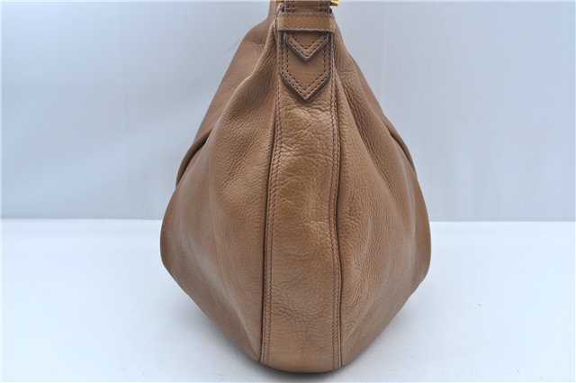 Authentic BURBERRY Vintage Leather Shoulder Bag Brown J9389