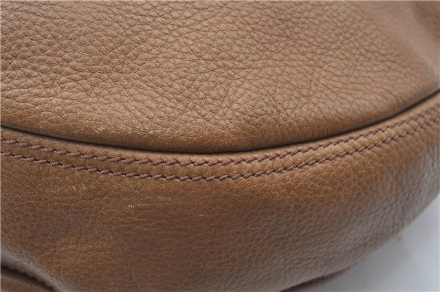 Authentic BURBERRY Vintage Leather Shoulder Bag Brown J9389